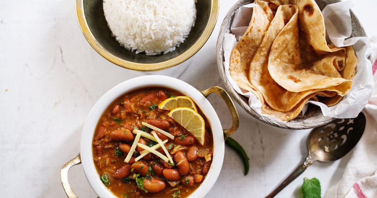 Rajma with Rice and Roti