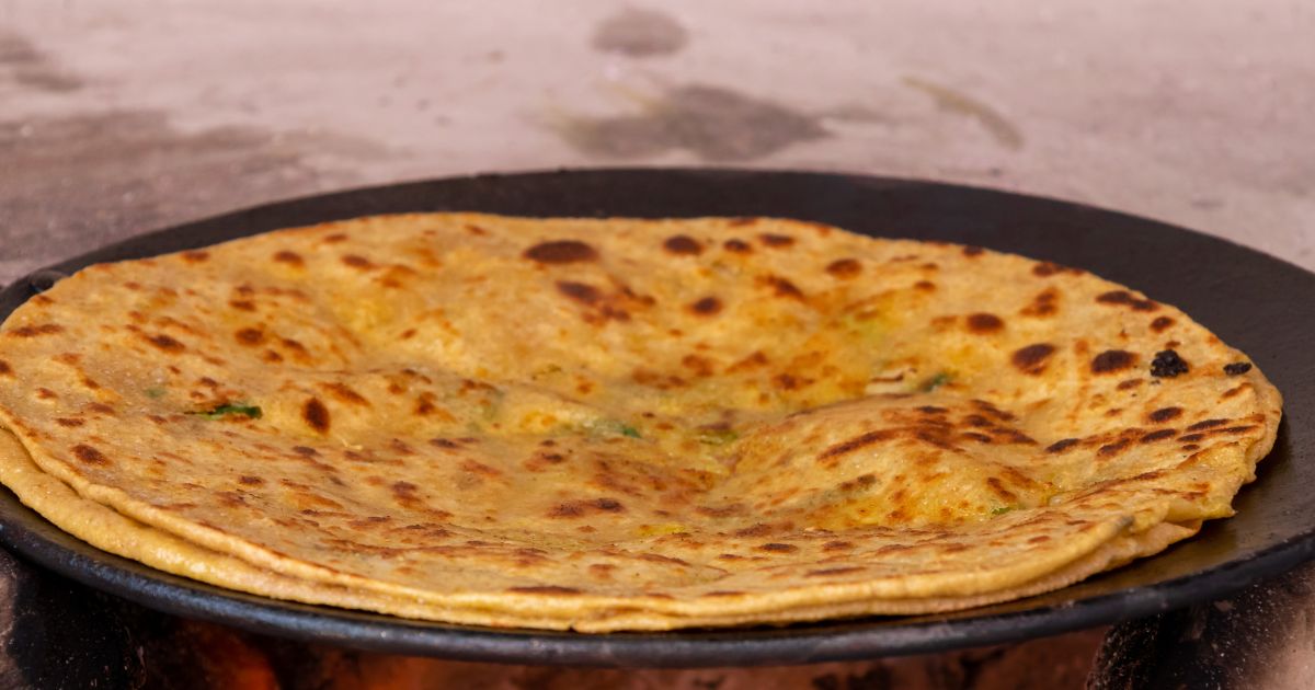 Cooking Aloo Paratha