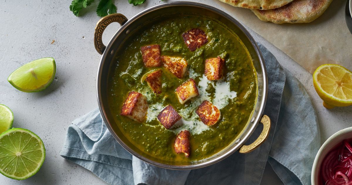 Palak Paneer with Fry Paneer